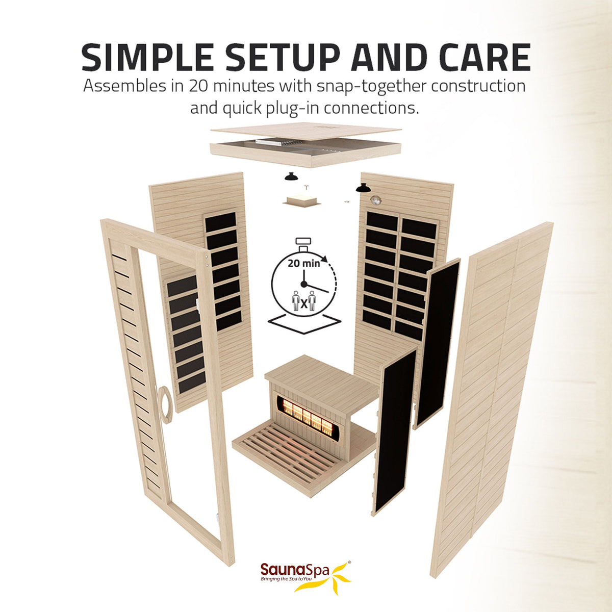 Infrared Sauna, Lucia Person Indoor Hemlock
