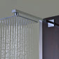 Monsoon 57 in. 4-Jetted Full Body Shower Panel System with Heavy Rain Shower and Spray Wand in Mahogany Style Deco-Glass