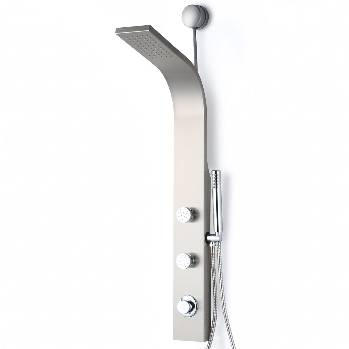 Cici Series 39 in. 2-Jetted Shower Tower with Heavy Rain Shower and Body Jets and Spray Wand