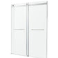 Kahn Series 57 to 60 in. x 76 in. Sliding Frameless Shower Door with Tsunami Guard Tempered Glass
