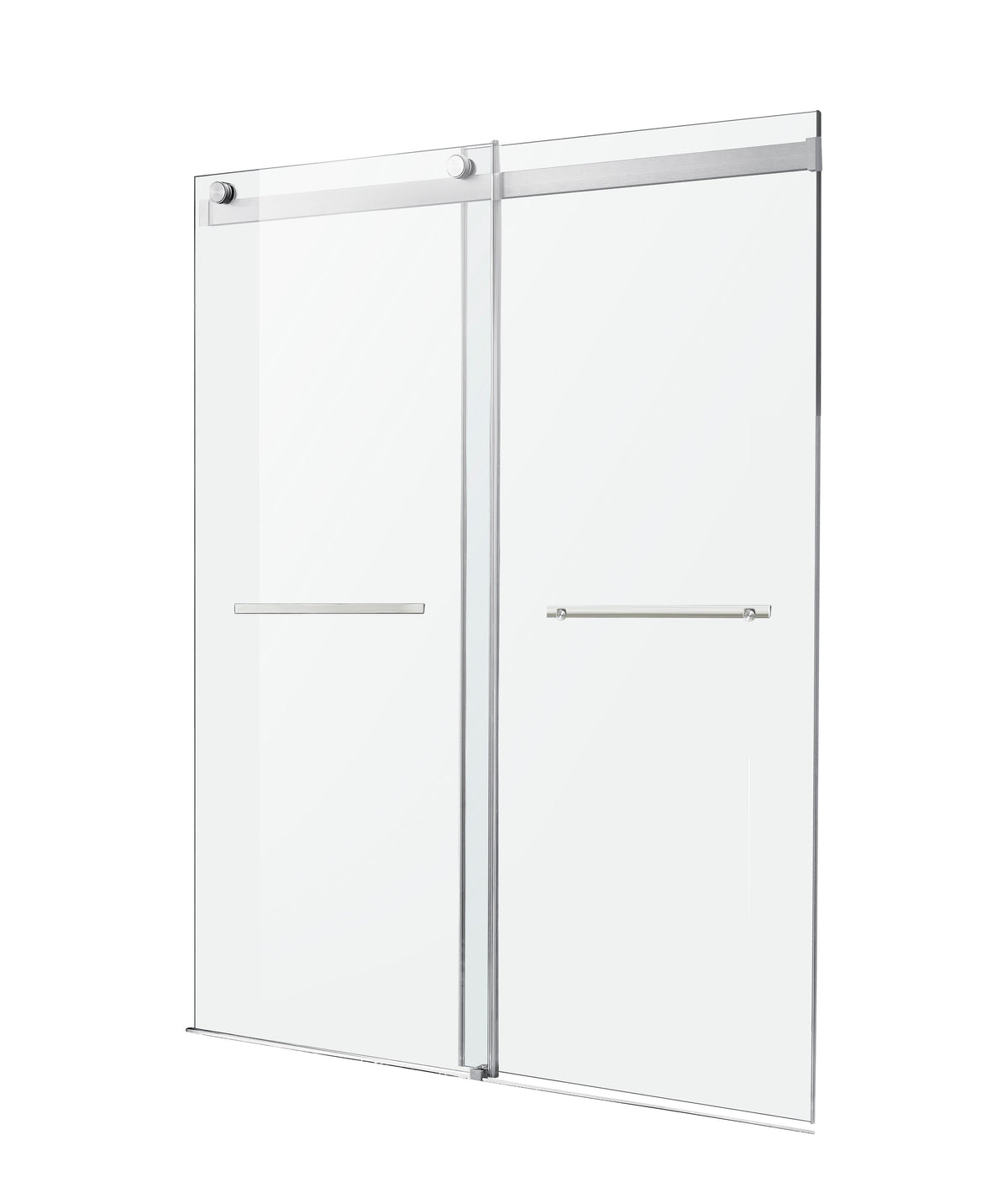 Kahn Series 57 to 60 in. x 76 in. Sliding Frameless Shower Door with Tsunami Guard Tempered Glass