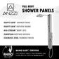 Lann 53 in. 3-Jetted Full Body Shower Panel System with Heavy Rain Showerhead and Spray Wand in Chrome (Valve Included)