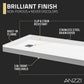 ANZZI Alexander 60" x 30" Alcove Shower Pan, Compression Molded ANR Material (3X Impact Resistant), Low Threshold, Stain