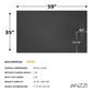 59 x 35 Shower Base, Pan Only, Barrier Free Curbless Black and Slip-Resistant