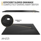 59 x 35 Shower Base, Pan Only, Barrier Free Curbless Black and Slip-Resistant