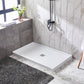 Alexander 60 in. L x 36 in. W Alcove Shower Pan Base with Center Drain in Glossy White Marine Acrylic
