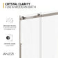 54 x 76 Frameless Shower Door, Stellar Sliding Tsunami Guard