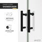 Romance Series 59 to 60 in. x 70 in. Sliding Framed Shower Door with Tsunami Guard Tempered Clear Glass