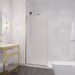 Screen Series 34 in. x 74 in. Fixed Semi-frameless Shower Door with Tsunami Guard Tempered Clear Glass
