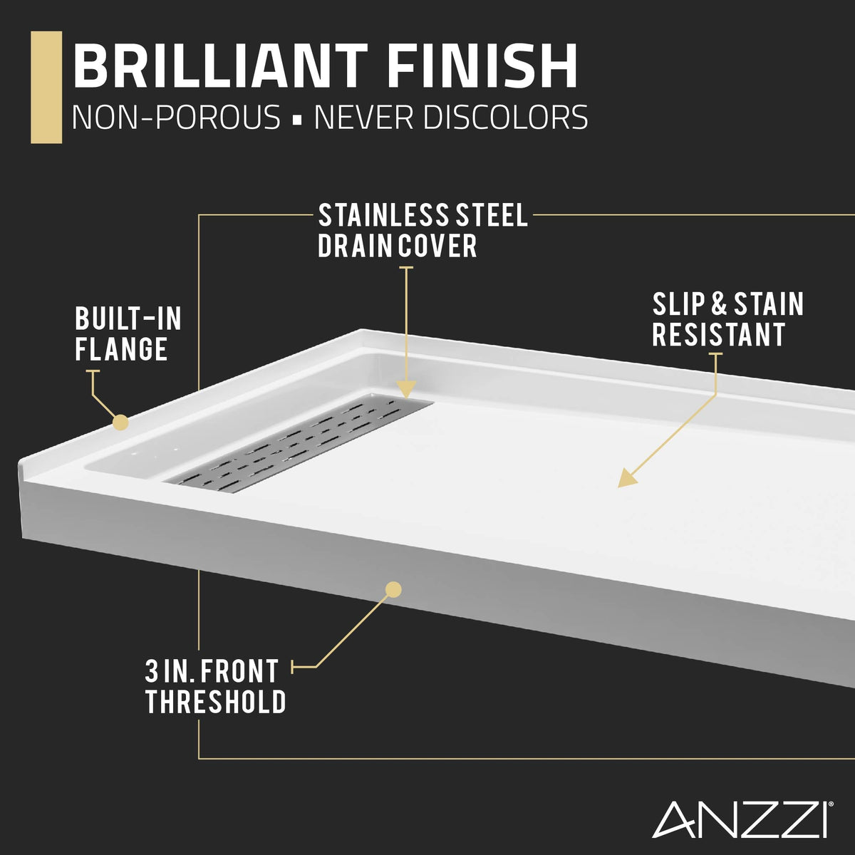60 x 30 Frameless Shower Door, Pan Only, Kahn Alcove Sliding Combo