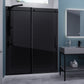 Madam Series 56 to 60 in. x 76 in. Frameless Sliding Shower Door with Clear or Tinted Tempered Glass and Tsunami Guard