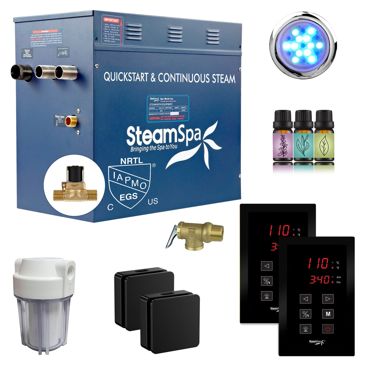 Steam Shower Generator, Full Package, Royal New Square
