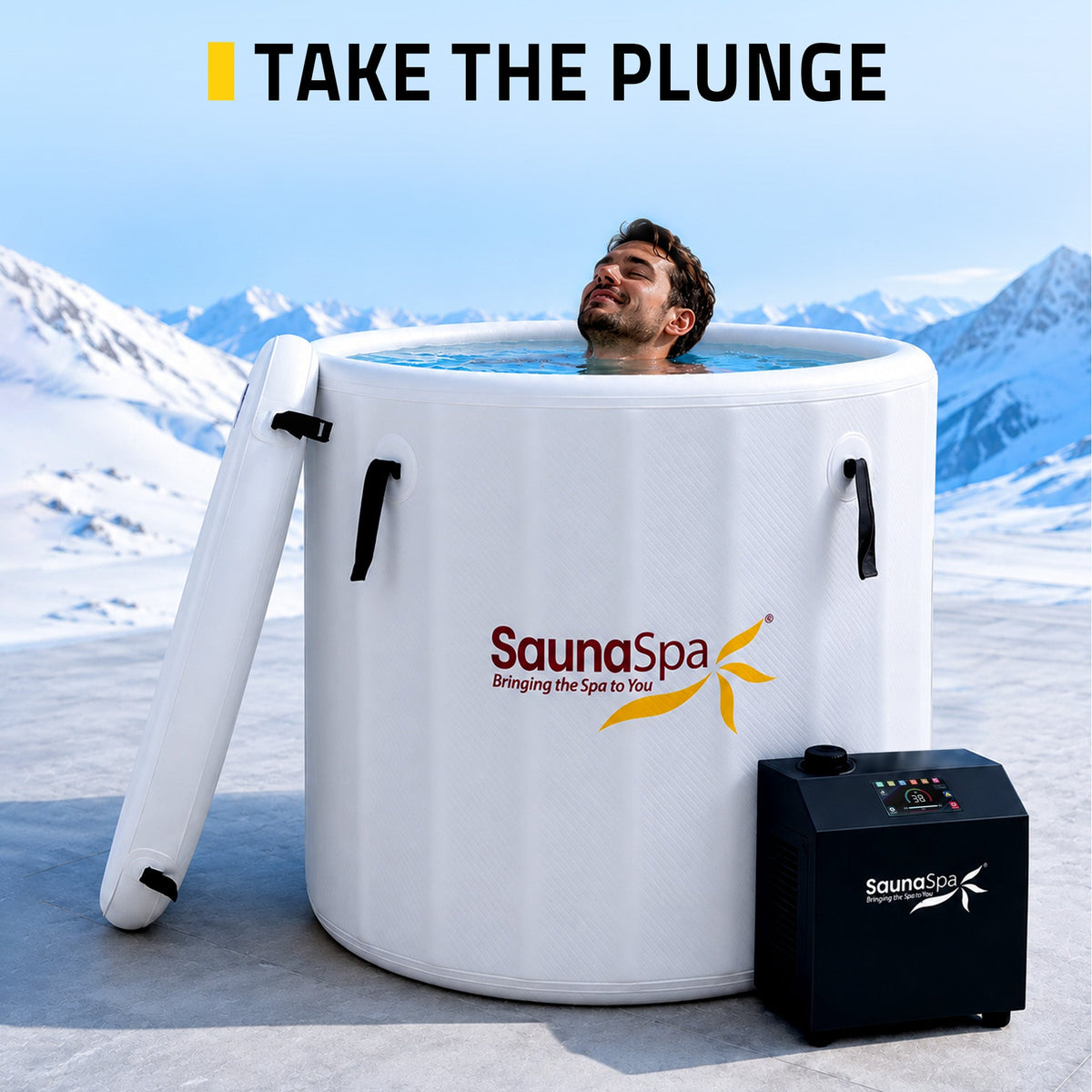 Cold Plunge Tub, Gale Chiller Black Cooling