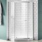 Castle Series 49 in. x 72 in. H Pivot Semi-Frameless Shower Door with Tsunami Guard Tempered Glass