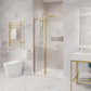 34 x 72 Frameless Shower Door, Romance Hinged Tsunami Guard Tempered Glass