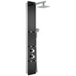Shower Panel, Melody Jetted Full Body Black Deco-Glass
