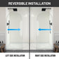 34 x 78 Framed Shower Door, Ember Arch Fixed Screen Fluted Glass