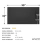 59 x 32 Shower Base, Pan Only, Reversible Drain Barrier Free