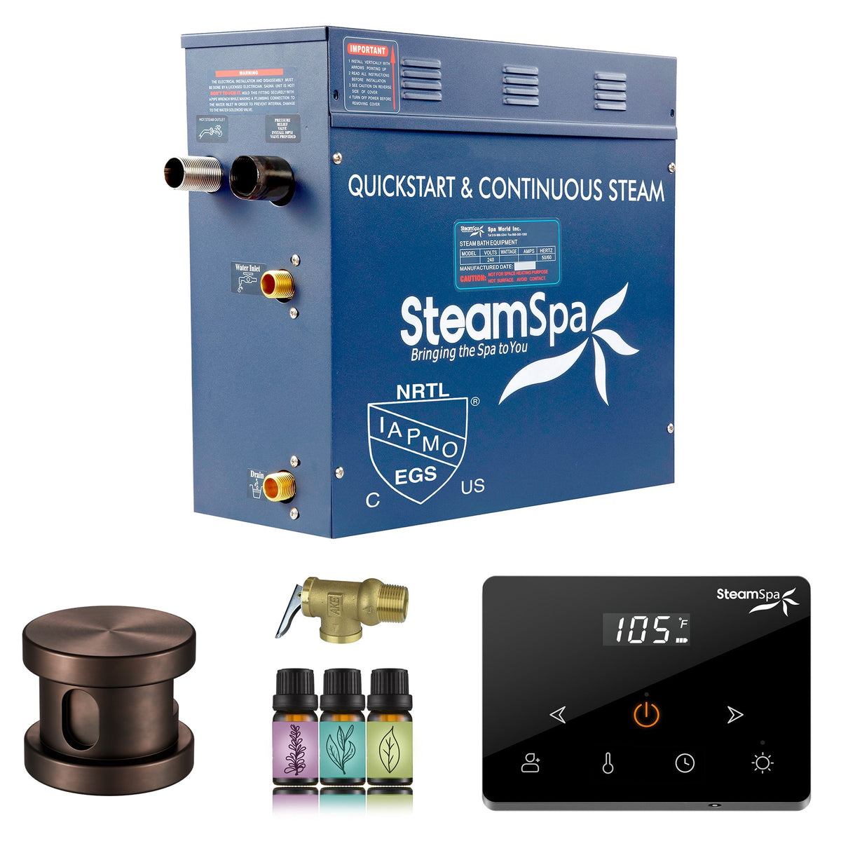 Steam Shower Generator, Full Package, Oasis Wireless 3