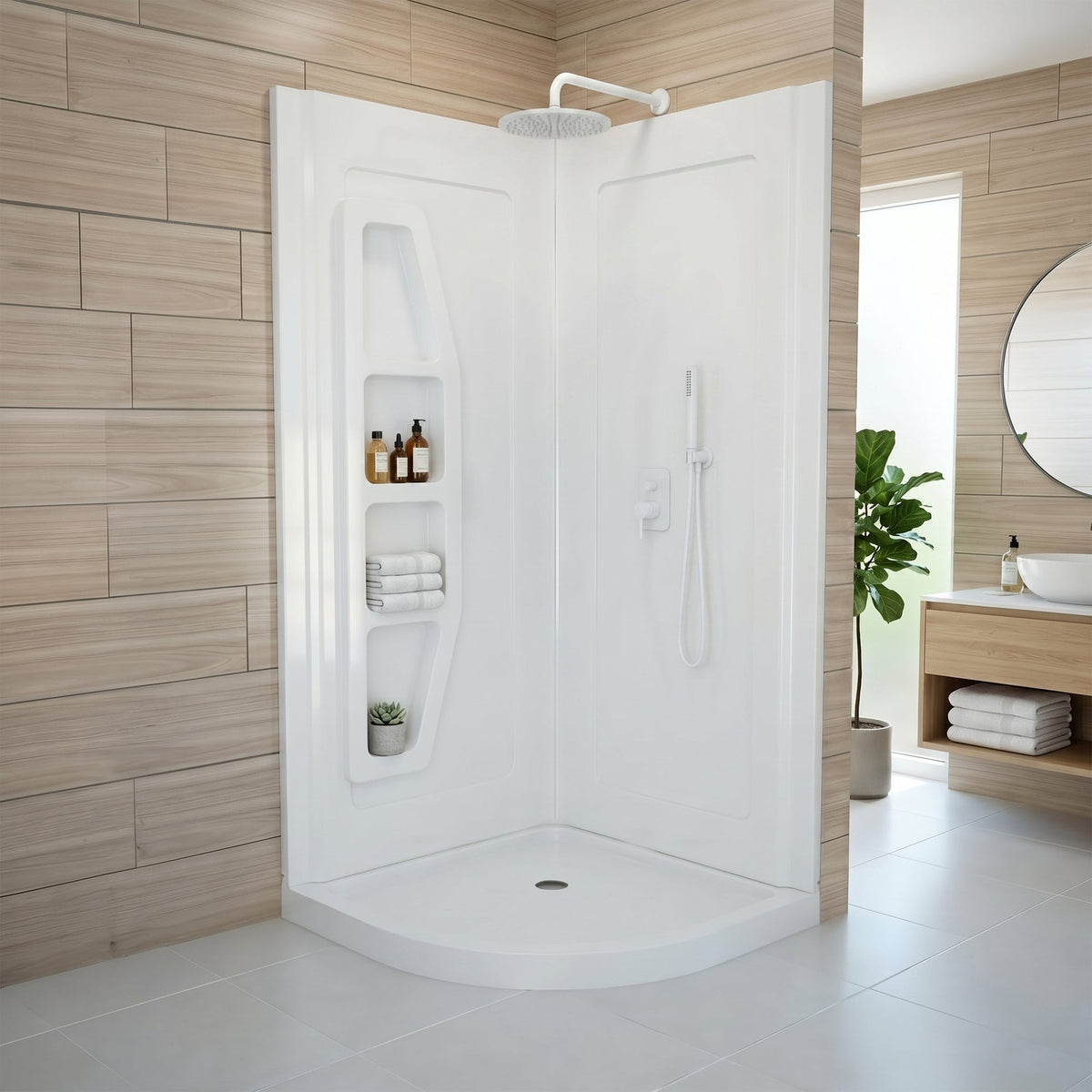 36 x 36 Shower Wall Panel, Walls Only, Gradient x DIY Friendly