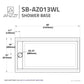 Meadow Base Series 60 in. L x 32 in. W Alcove Shower Shower Pan Base with Reversible Drain in Glossy White Acrylic