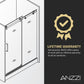 Romance Series 59 to 60 in. x 70 in. Sliding Framed Shower Door with Tsunami Guard Tempered Clear Glass