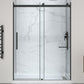 76 x 57 Framed Shower Door, Pan Only, Stellar Frameless Sliding Glass