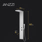 Expanse Series 57 in. 2-Jetted Full Body Shower Panel System with Heavy Rain Shower and Spray Wand in Brushed Steel