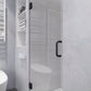 24 x 70 Frameless Shower Door, Fellow Hinged Clear/Frosted Tempered Tsunami Guard
