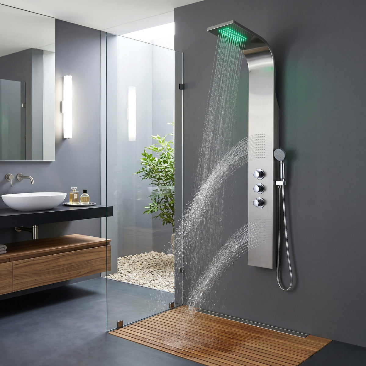 Shower Panel, Arc Jetted Full Body