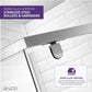 Castle Series 49 in. x 72 in. H Pivot Semi-Frameless Shower Door with Tsunami Guard Tempered Glass