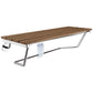 Shower Seat, Two Person Teak Wood Chrome Trim