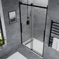 48 x 76 Frameless Shower Door, Stellar Sliding Tsunami Guard
