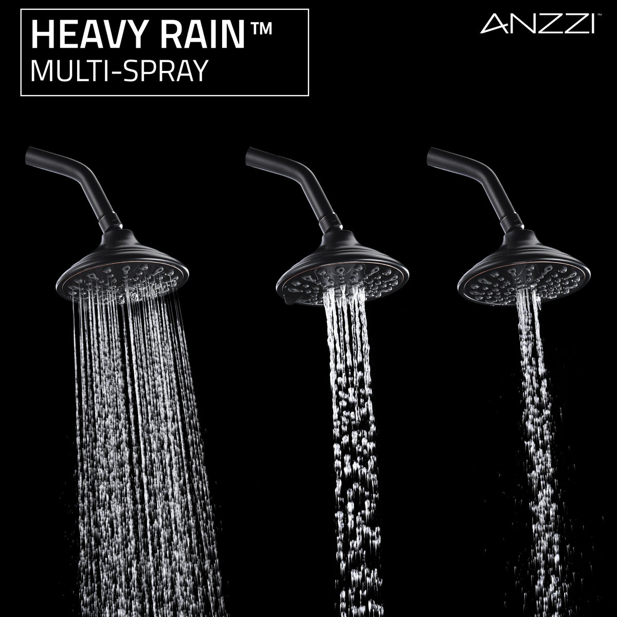 Shower Head, Mesto Handle Mounted Showerhead Rubbed Bronze