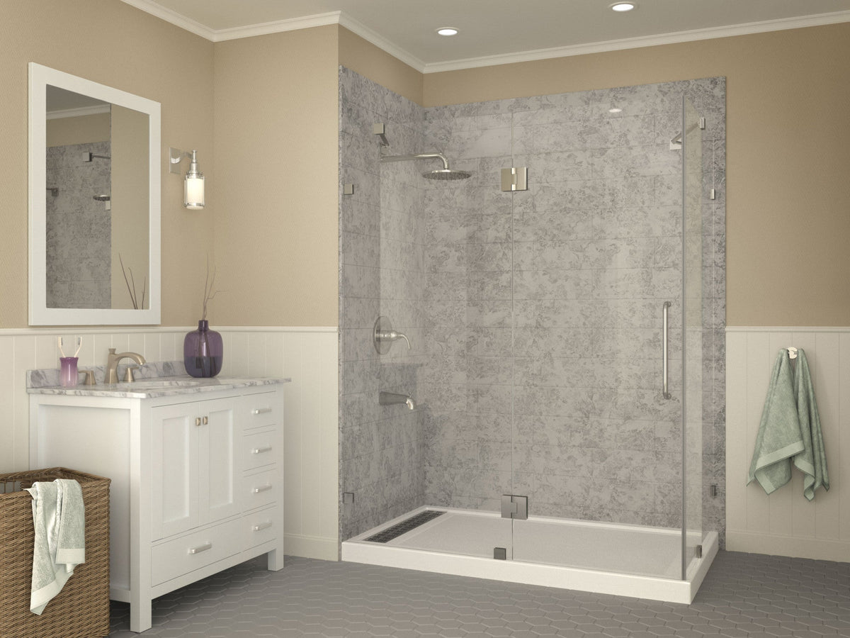 Shower Base, Left Drain, Pan Only Marine Acrylic