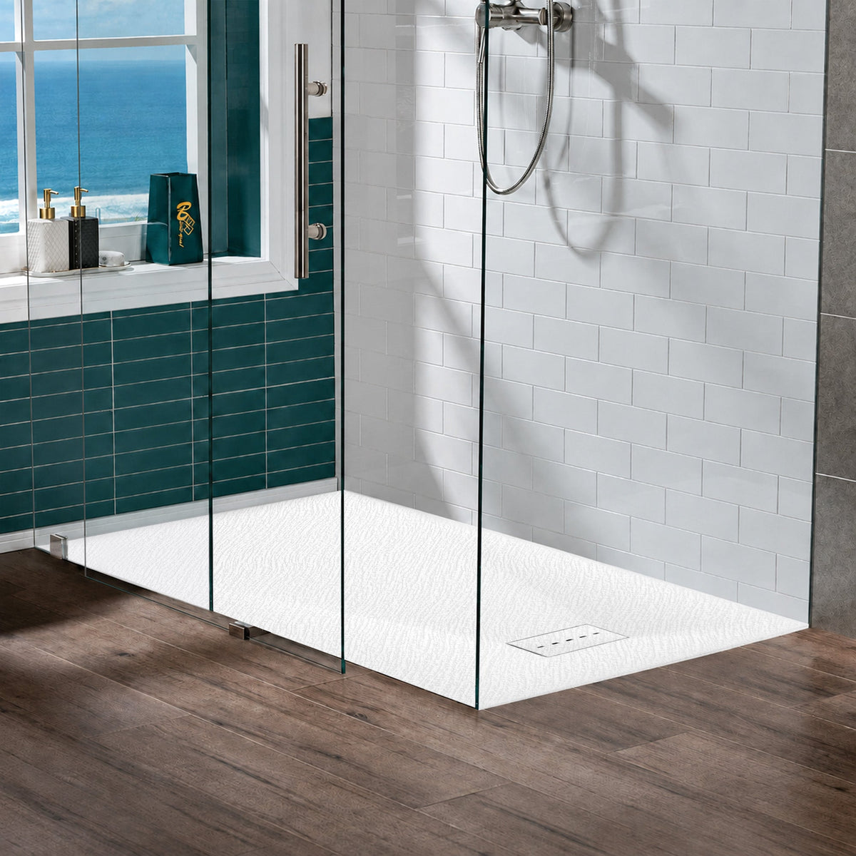 59 x 32 Shower Base, Pan Only, Barrier Free Curbless White