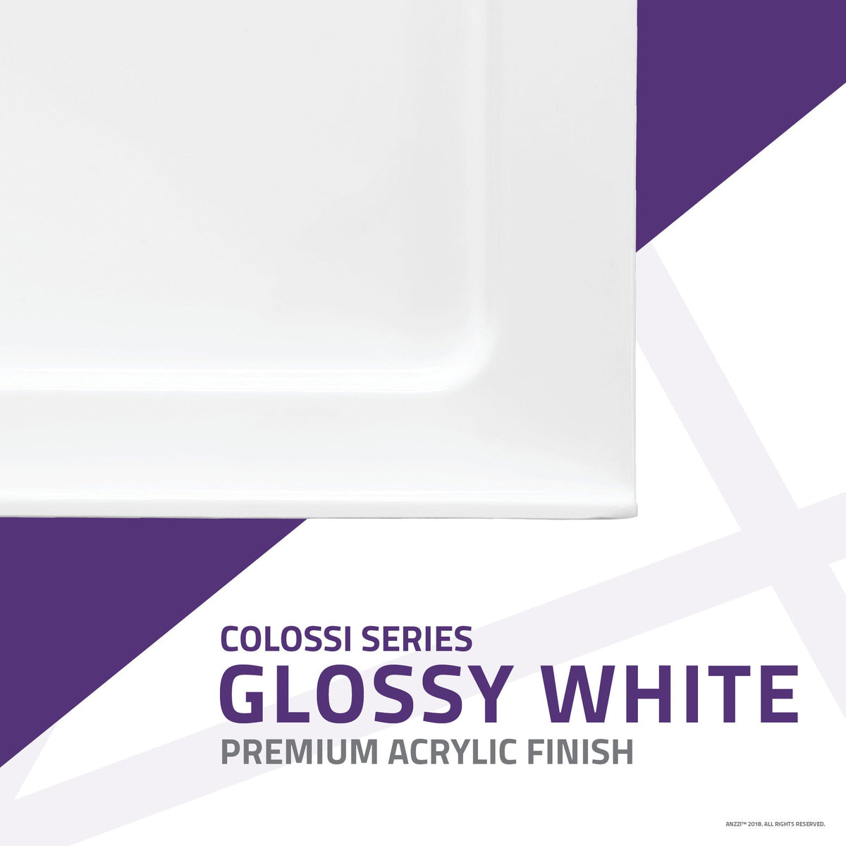 60 x 36 Shower Base, Pan Only, ANZZI Colossi Threshold Durable