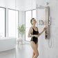 Dion Series 39 in. 2-Jetted Shower Tower with Heavy Rain Shower and Body Jets and Spray Wand