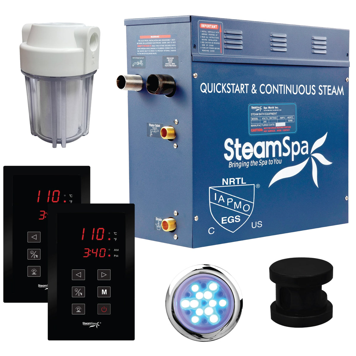 Steam Shower Generator, Full Package, Royal Series