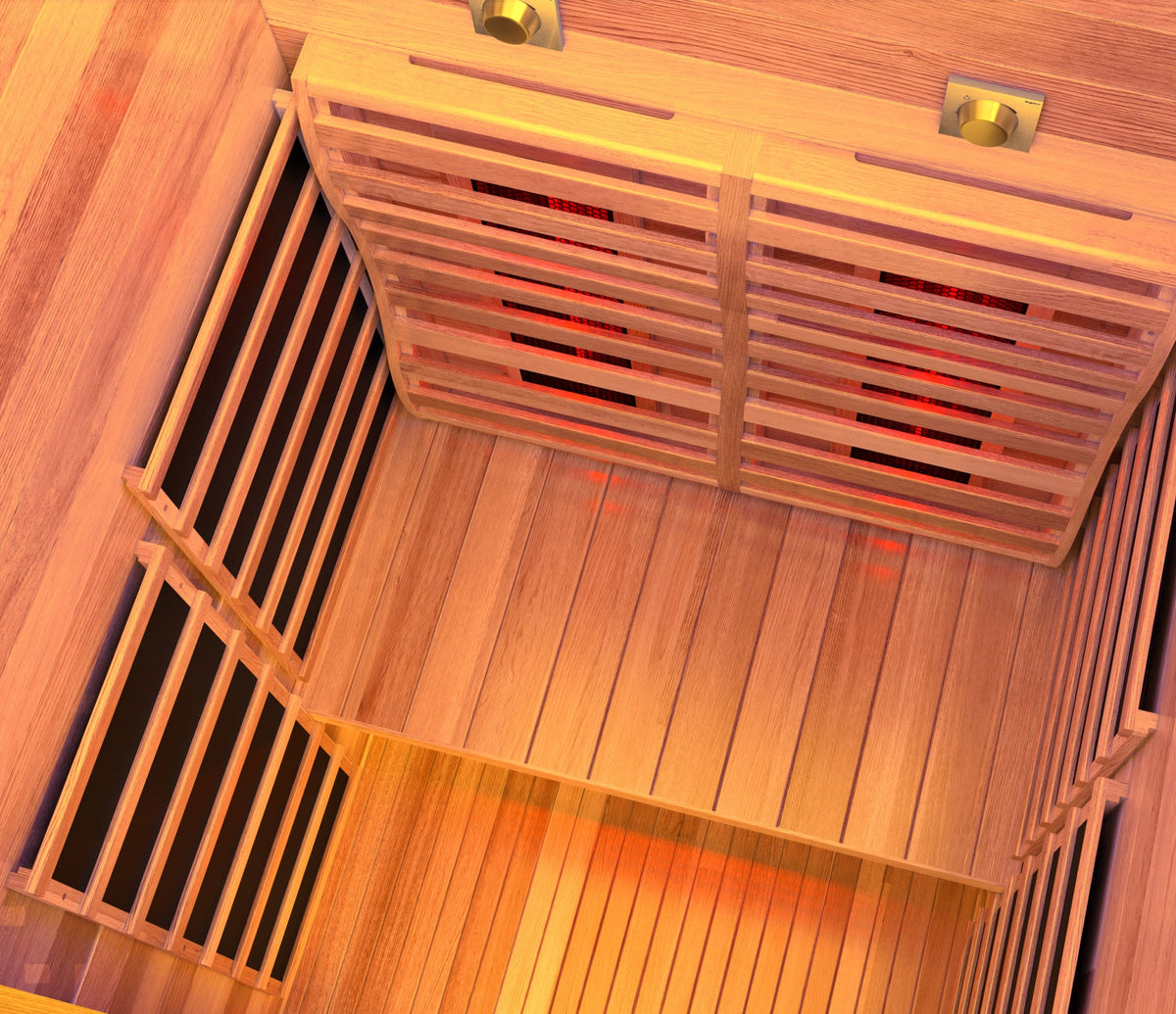 Outdoor Sauna, 2 Person Cabin Red Pad Controller
