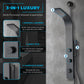 Cici Series 39 in. 2-Jetted Shower Tower with Heavy Rain Shower and Body Jets and Spray Wand