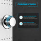 Coastal Series 44 in. 2-Jetted Full Body Shower Tower System with Rainfall Showerhead and Spray Wand in Brushed Steel