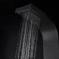 LEVEL Series 66 in. 3-Jetted Full Body Shower Panel System with Heavy Rain Shower and Body Jets and Spray Wand in Black