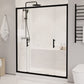 Romance Series 59 to 60 in. x 70 in. Sliding Framed Shower Door with Tsunami Guard Tempered Clear Glass