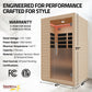 Infrared Sauna, 2 Person Cabin Canadian Glass Door