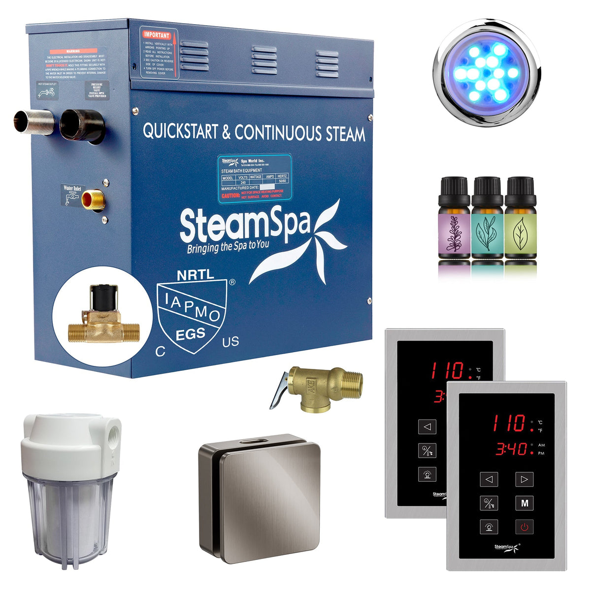 Steam Shower Generator, Full Package, Royal New Square