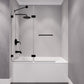 48 x 58 Tub Shower Door, Herald Frameless Hinged Clear Tsunami Guard