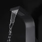 LEVEL Series 66 in. 3-Jetted Full Body Shower Panel System with Heavy Rain Shower and Body Jets and Spray Wand in Black