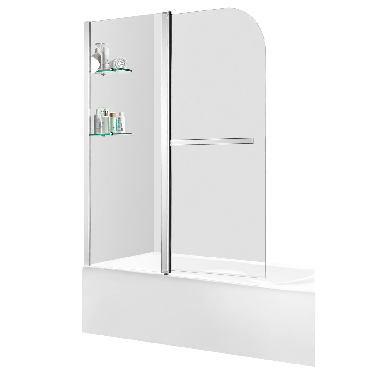 48 x 58 Tub Shower Door, Galleon Frameless TSUNAMI GUARD in. with
