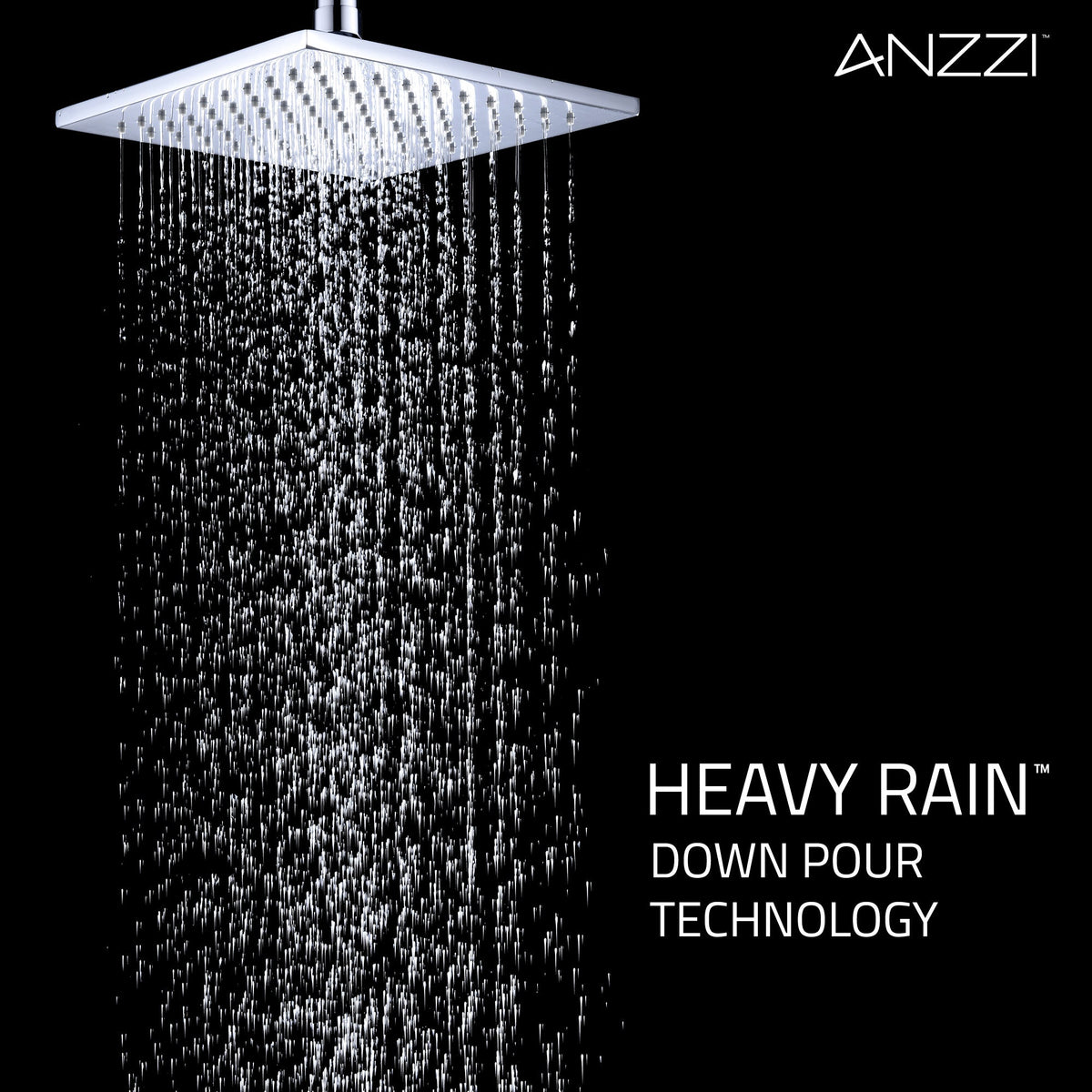 Shower Head, Viace Spray Fixed Showerhead